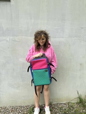 Plecak FLy BOX kolorowiec z pikówką zieloną