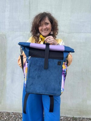 Tripek rajaner 2w1 nowe wymiary Ryanaira kropki i sztruks