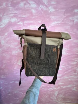 Tripek rajaner 2w1 nowe wymiary Ryanaira basic brązowa plecionka