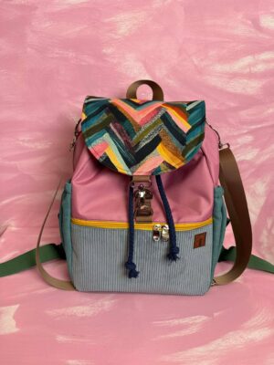 Plecak Klapkowiec 2w1 kolorowy zygzak