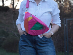 Nerka baggy róż i zieleń