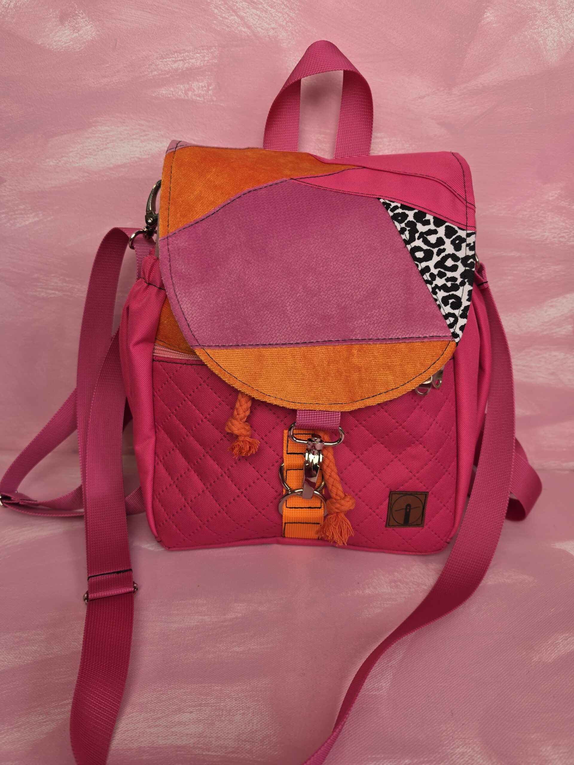 Plecak Klapkowiec 2w1 MINI Skrawkowiec pink unikat - obrazek 12