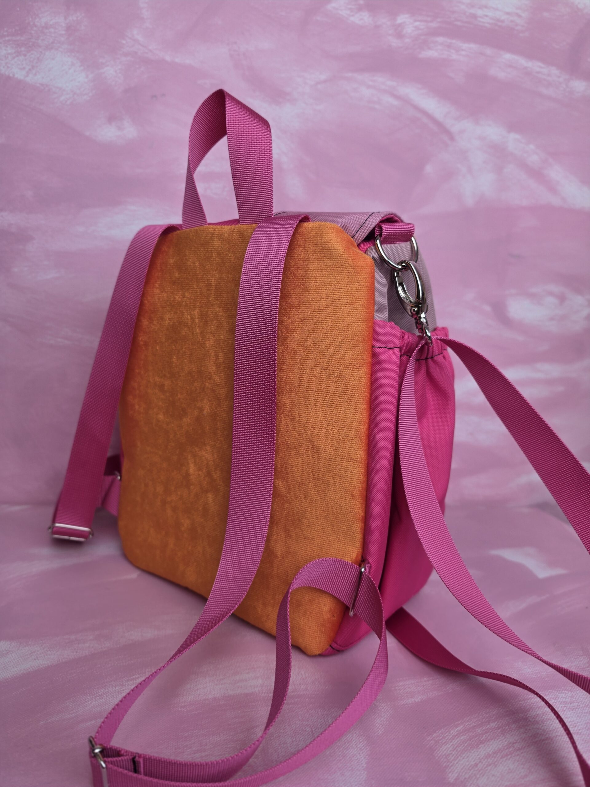 Plecak Klapkowiec 2w1 MINI Skrawkowiec pink unikat - obrazek 9